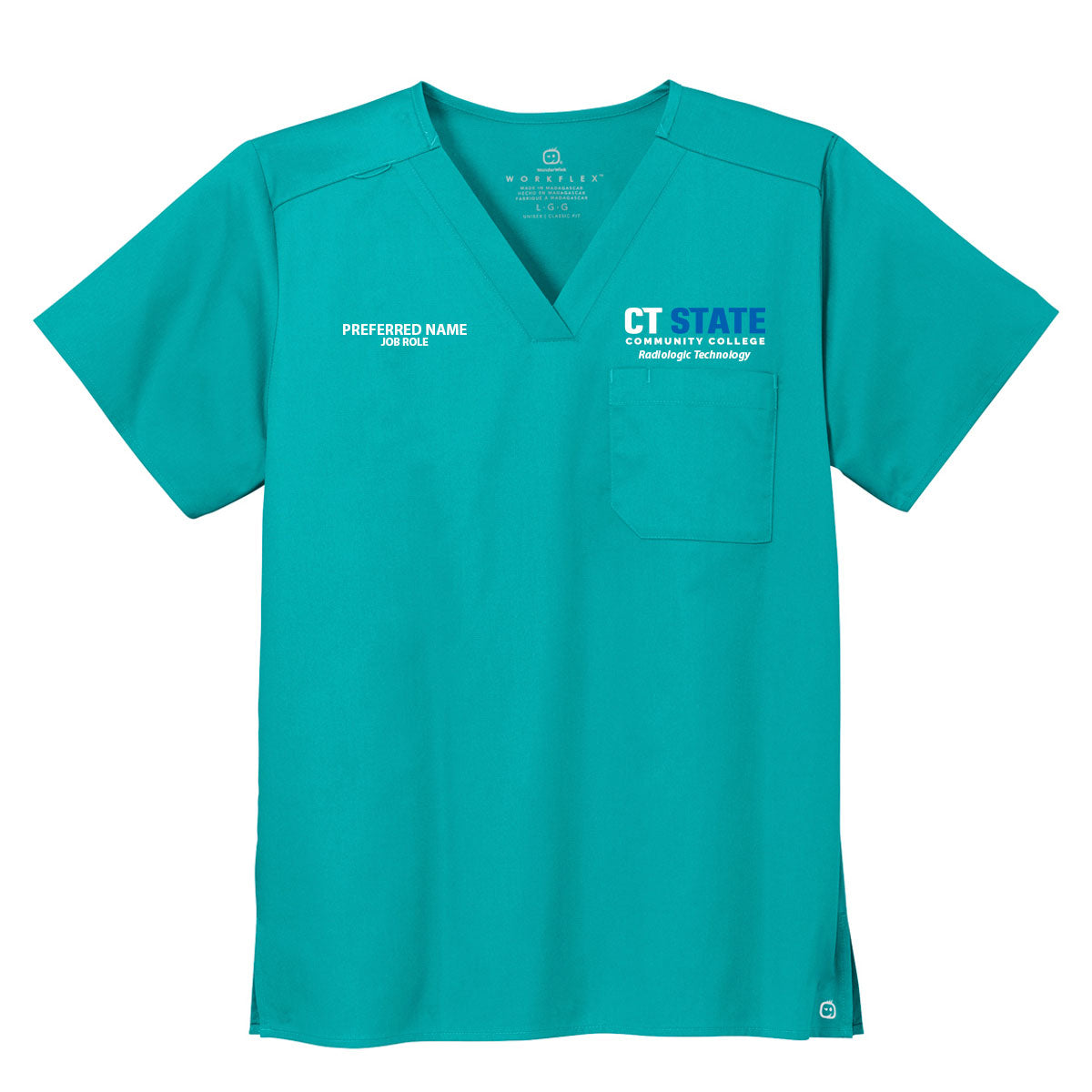 CTS-RT - WonderWink® Unisex WorkFlex™ Chest Pocket V-Neck Top - Facult