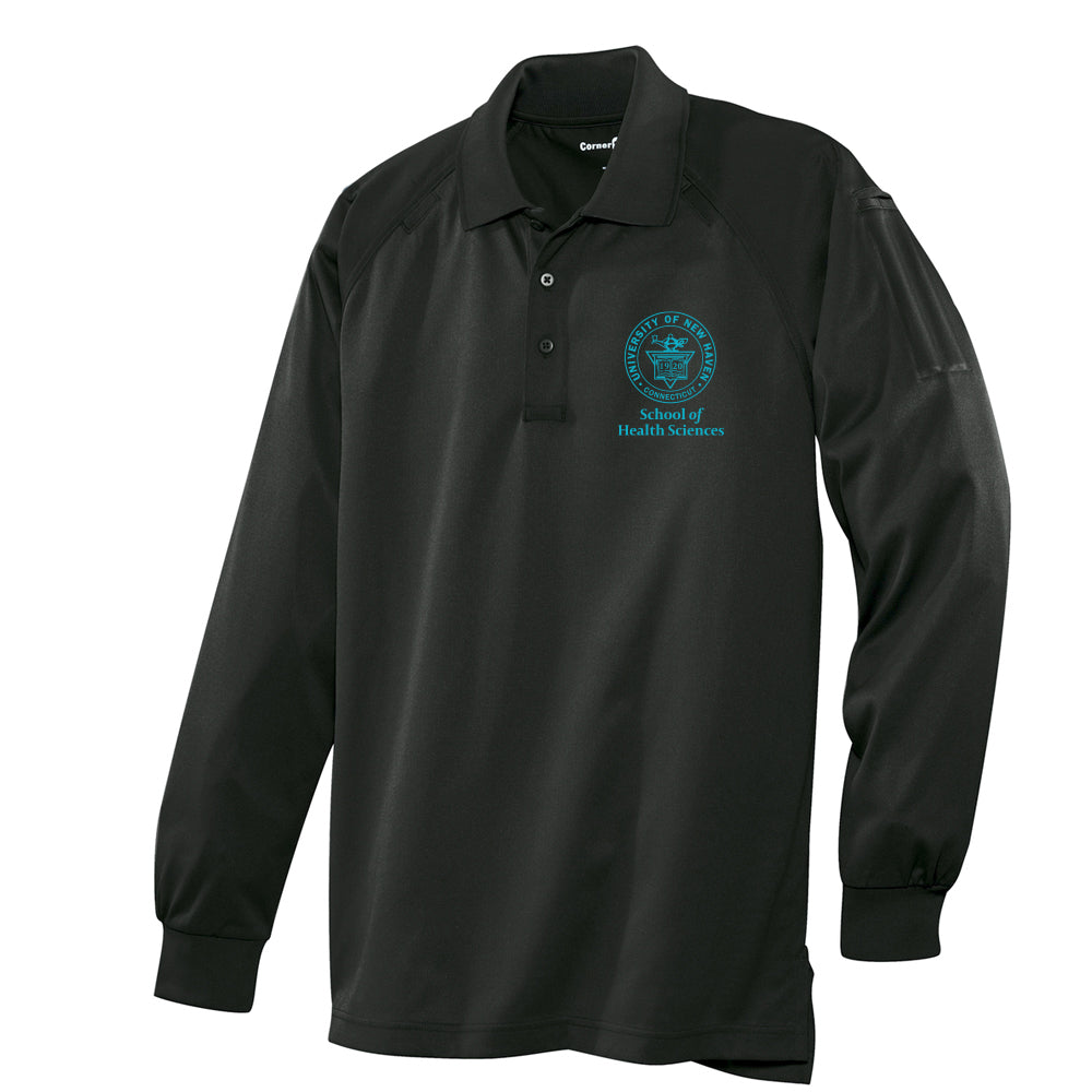 UNH Long Sleeve Tactical Polo - Faculty